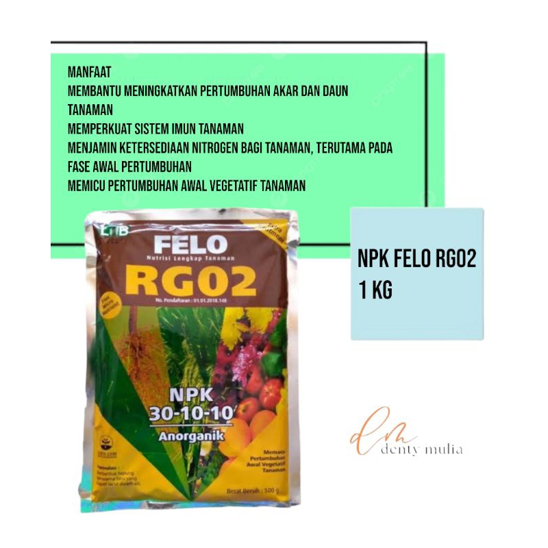 NPK Felo RG02 NPK 30-10-10 1kg - meningkatkan pertumbuhan akar