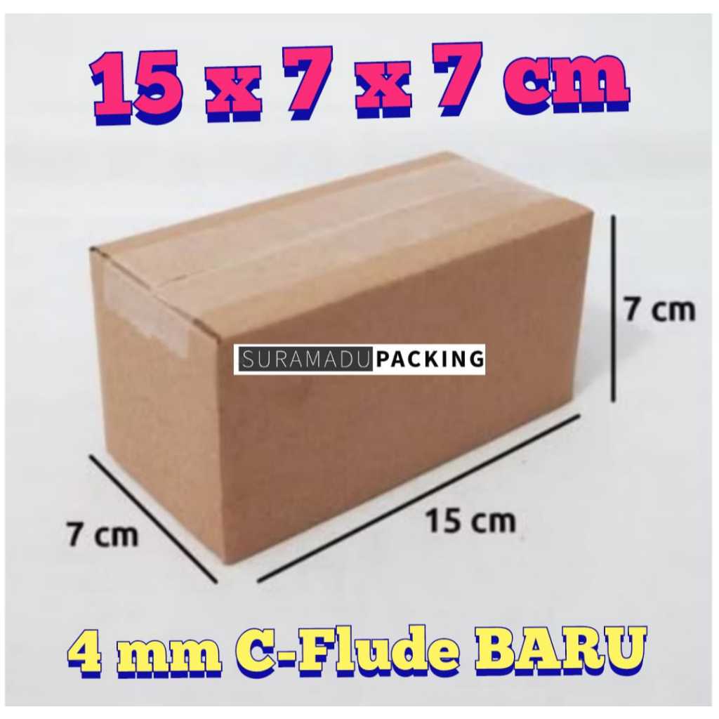 

Kardus box karton packing 15x7x7 cm Packing Polos dan Tebal 4mm C FLUDE