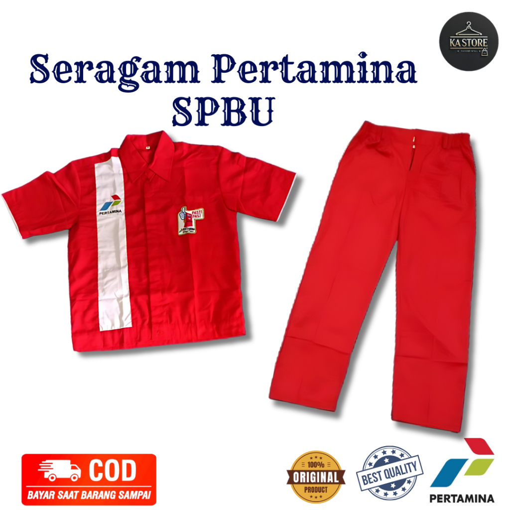 Seragam Spbu Operator | Baju Celana Spbu | Seragam Spbu Merah | Seragam Pertamina | Baju Spbu