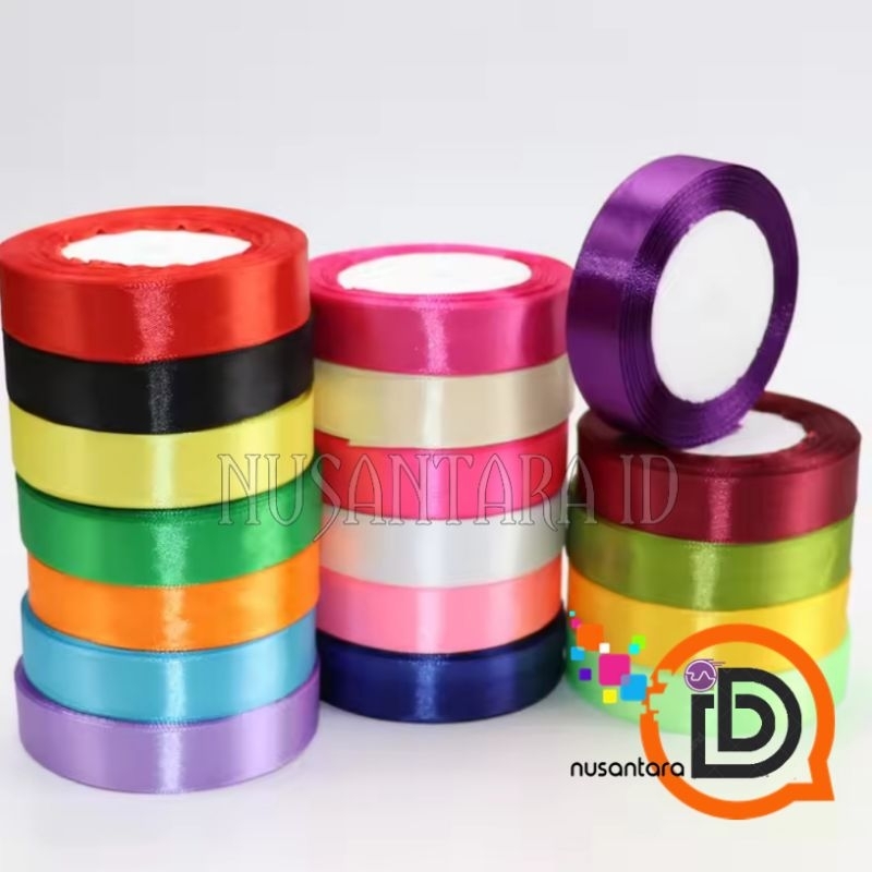 

PITA SATIN / Pita kerajinan tangan Polos warna warni / pita souvenir