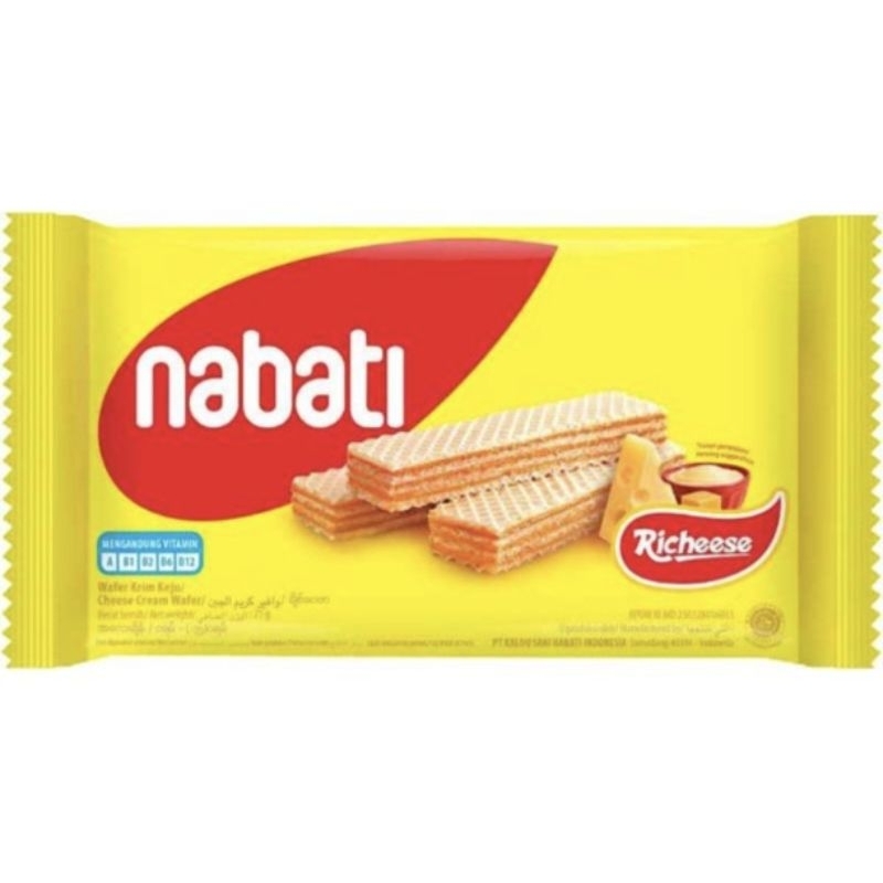 

Richeese Nabati Wafer Cheese Rasa Keju Kemasan Ekonomis 15gr