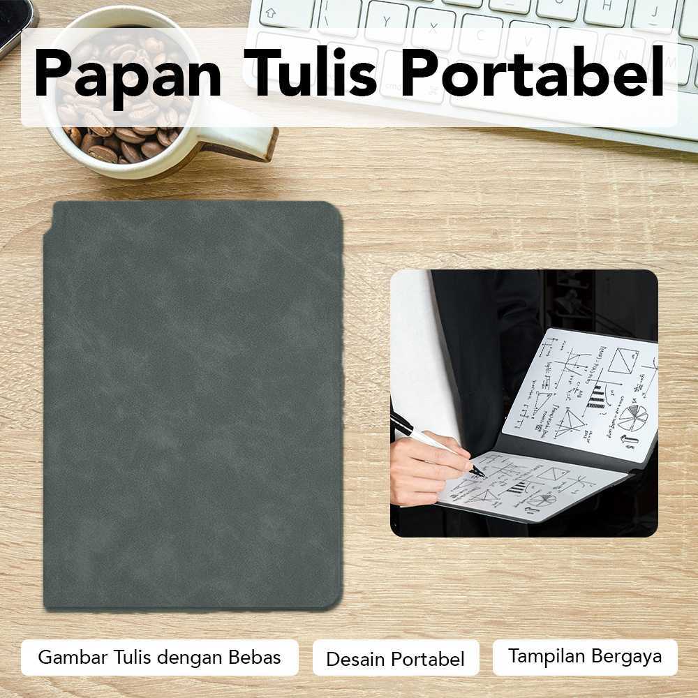 

FEI NAI SHI Papan Tulis Portable A5 Whiteboard Notebook PU with Pen - H-2302