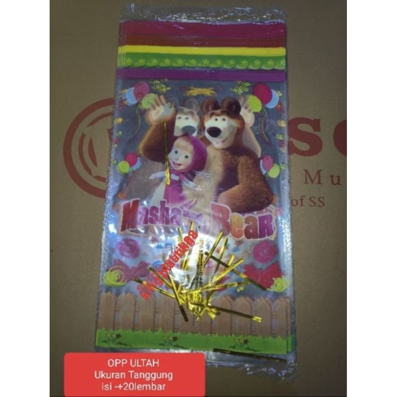 

isi 20lembar OPP UITAH UK TANGGUNG 24×35cm opp plastik karakter bungkus isi Snack kado souvenir