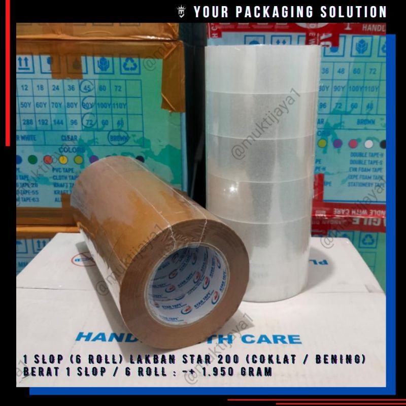 

1 SLOP (6 ROLL) LAKBAN STAR 200