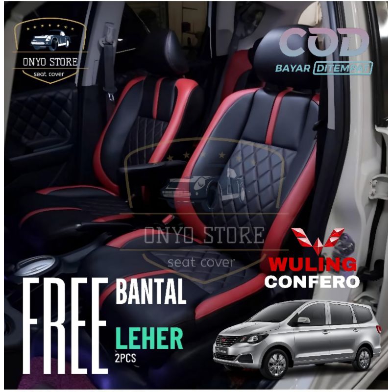 (Ready Stock) Sarung Jok Mobil Wuling Confero DB Full Set Jok