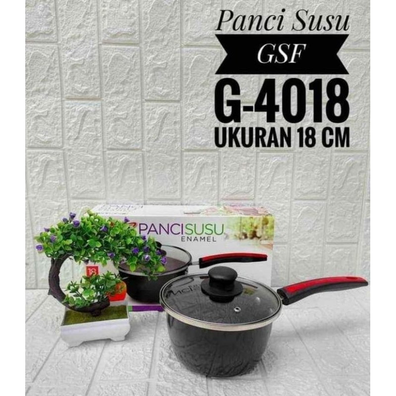 PANCI ENAMEL TUTUP KACA GSF G4018/ PANCI KUAH TUTUP KACA/ PANCI KUAH/ PANCI SAYUR/ PANCI ENAMEL TUTU