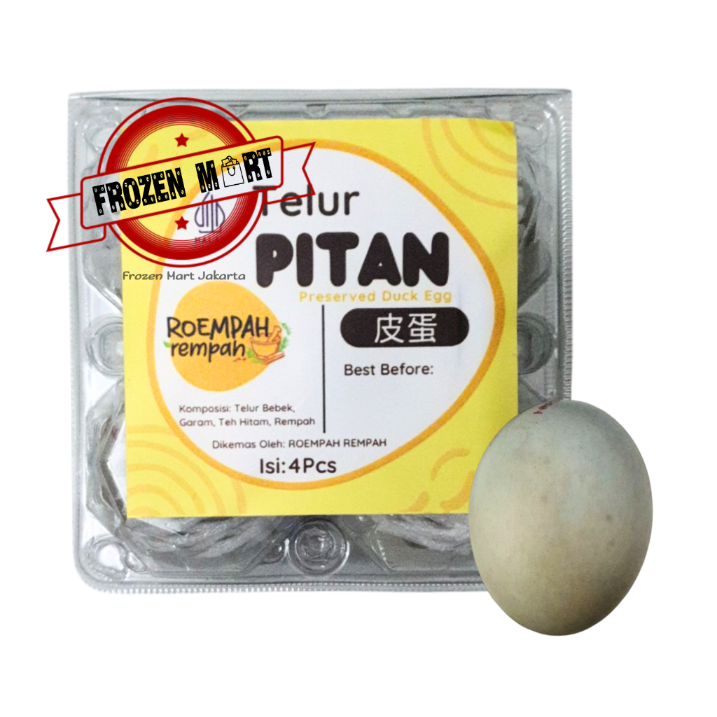

ROEMPAH REMPAH Telur Pitan / Phitan / Century Egg / Telur Pidan isi 4