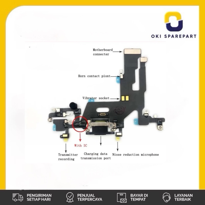 Flexsibel Charger Iphone 11 Original With IC