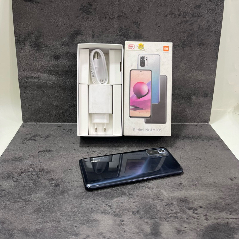 Redmi Note 10s 6/64gb Fullset Second Garansi Resmi