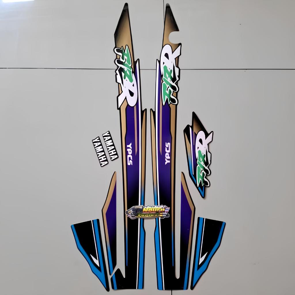 stiker striping yamaha fizr f1 zr 1998 hitam biru lis body standar berkualitas original