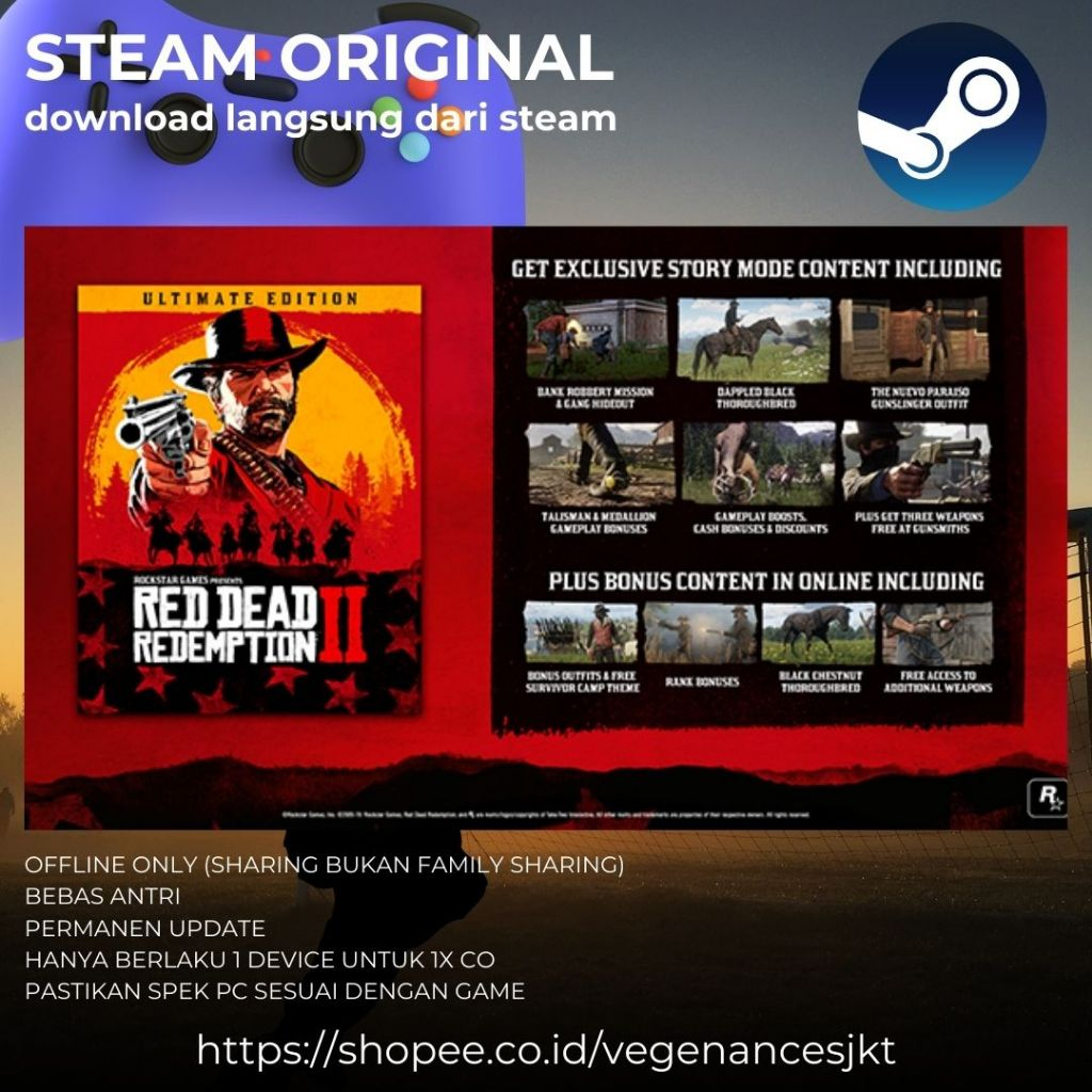 RDR 2 Red Dead Redemption 2 PC Game Original