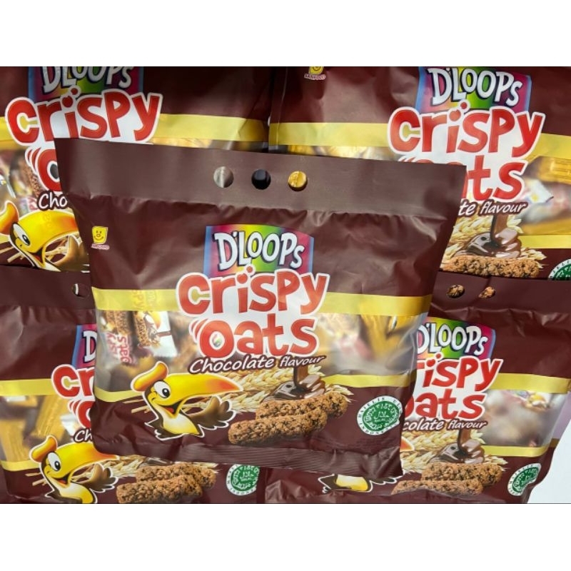 

DLOOPS OAT CRISPY COKLAT 400 GRAM ISI 40 PCS kemasan kecil 200 gram isi 20pcs