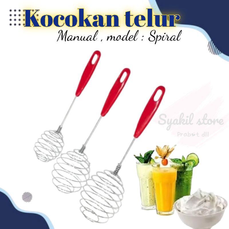 whisk Spiral Stirring / Kocokan Telur Adonan Kue Spiral Stainles