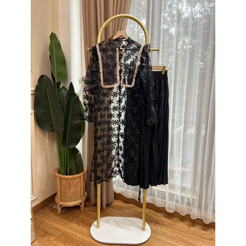 SHELINA ONE SET - OUTER TUNIK LACE BORDIR SET ROK TUTU BY JASMINESCRAFT