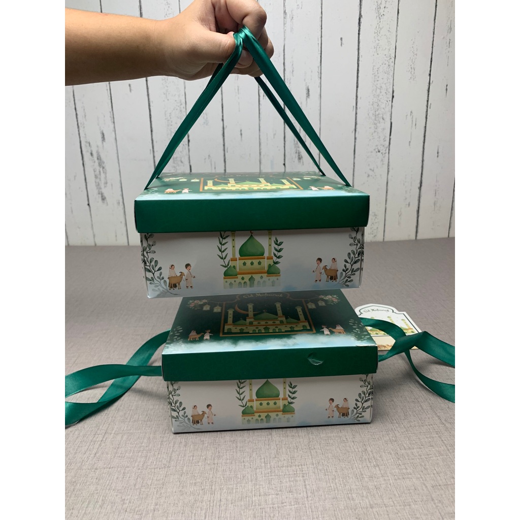 

5 set BOX MYESHA 15 x 15 x 7.5 cm LEBARAN DUS kue kering toples sekat 4/ toples 500gr (BOX ONLY)