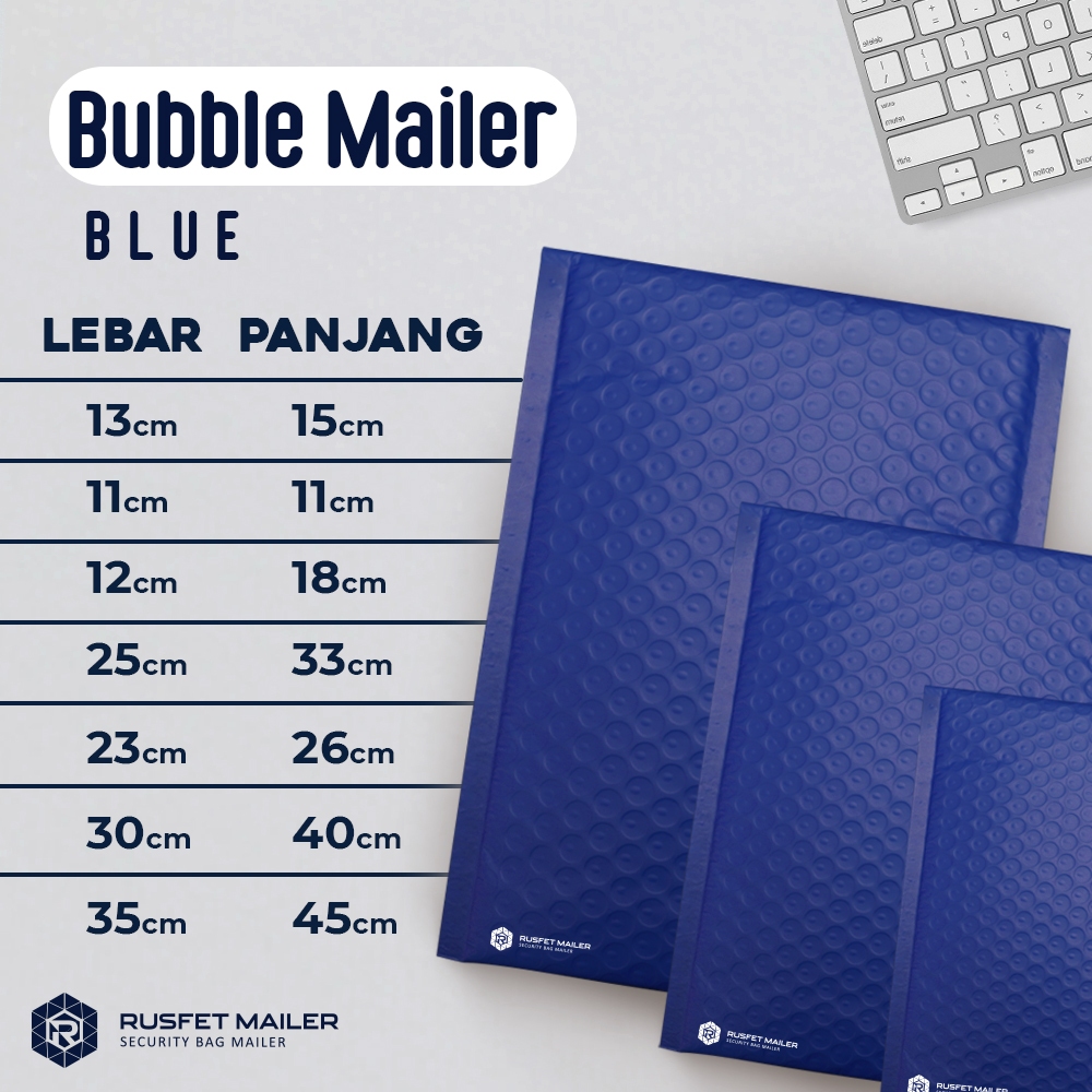 

Amplop Bubble Packaging Online Poly Bubble Bubble Mailer Blue Electric
