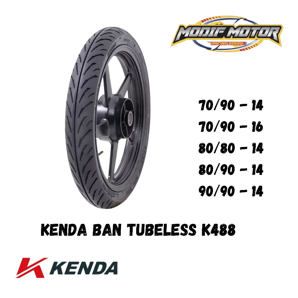 Kenda Ban Tubeless K488 original Ring 14 dan Ring 16