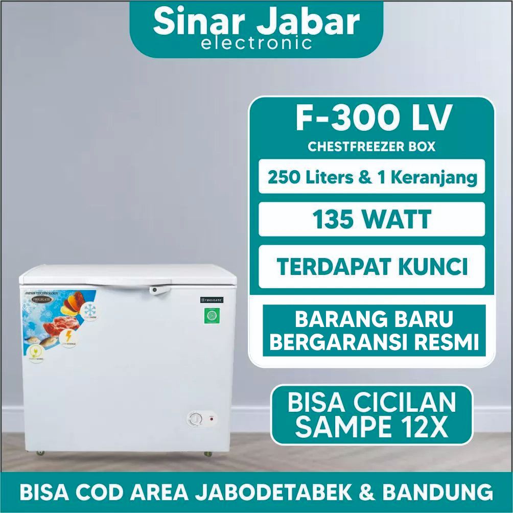 CHEST FREEZER BOX FRIGIGATE 300 LV 300LITER GARANSI RESMI