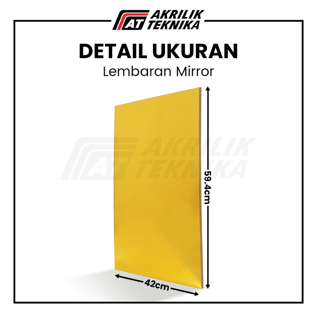 

RB Akrilik Mirror A2 Gold Silver Rose Gold / Acrylic Sheet Mirror / Lembaran Kaca Cermin