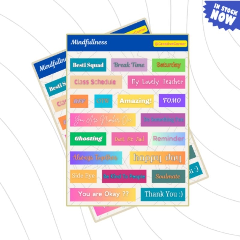 

Sticker Sheet Pack | word of spirit | Journaling | Waterproof | aesthetic sticker