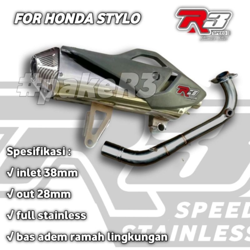 Knalpot Honda Stylo Original R3 Speed GT3