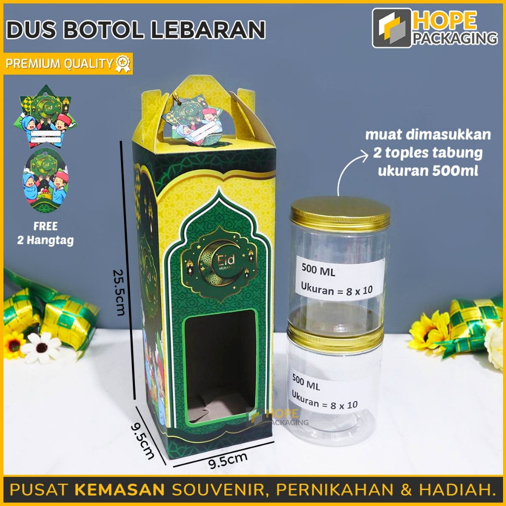 

Dus Botol Lebaran / Dus Toples Jar 2 Toples / Box Hampers Lebaran / Kotak Hampers Idul Fitri