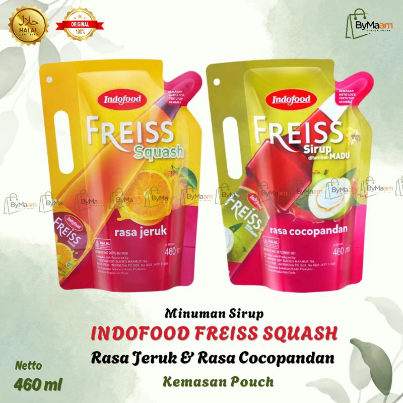 

Sirup Indofood FREISS SQUASH Rasa Jeruk Cocopandan Pouch 460 ml