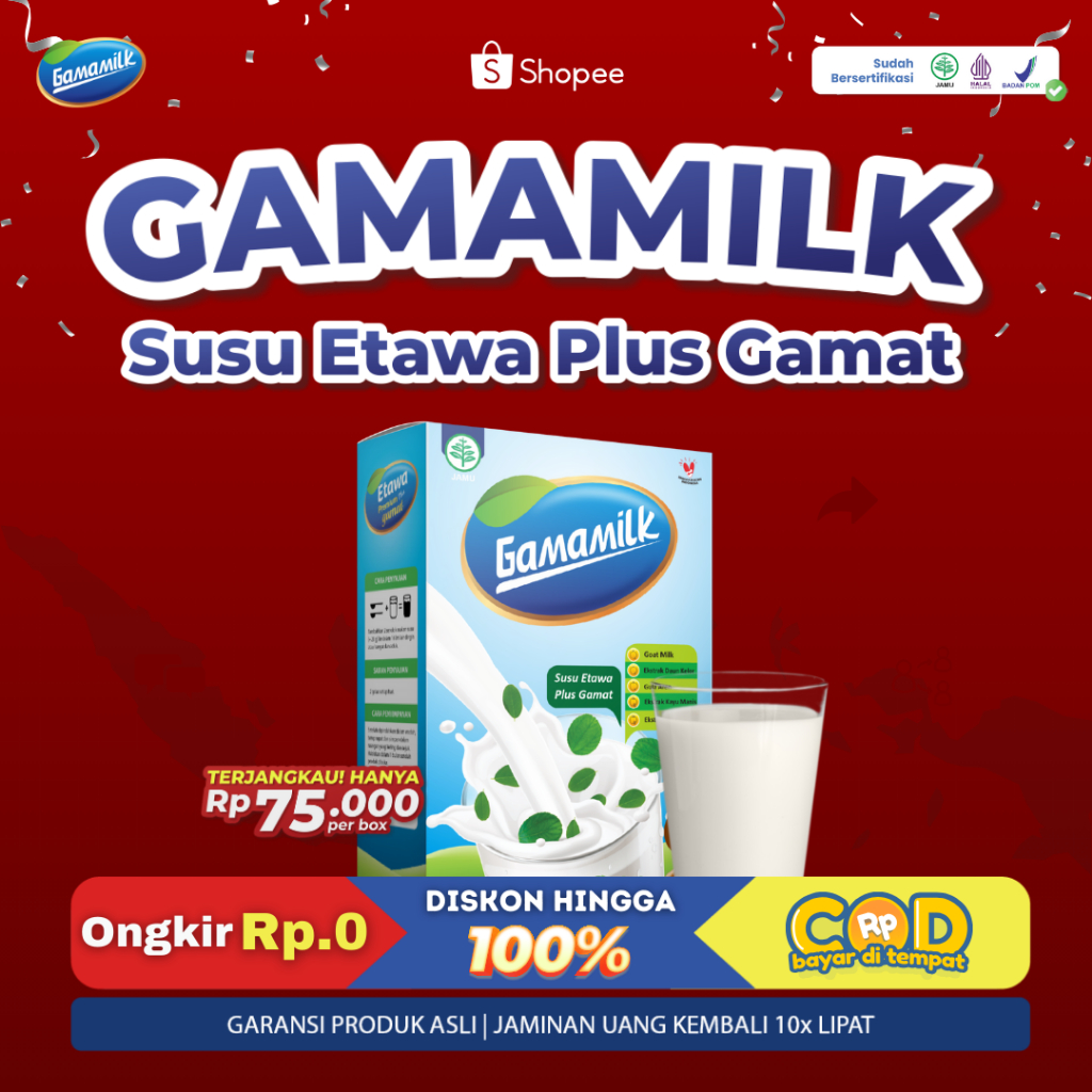 

1 BOX GAMAMILK Susu Etawa Plus Ekstrak Gamat - HALAL Dan BPOM