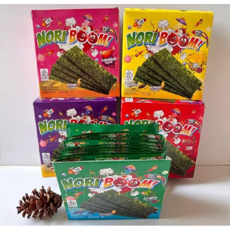 

Nori BOOM 1 pack isi 10pcs Nori Rumput laut | Makanan sehat rumput laut, Cemilan Anak | Rumput laut snack | READYSTOCK | a2putmah_official.store