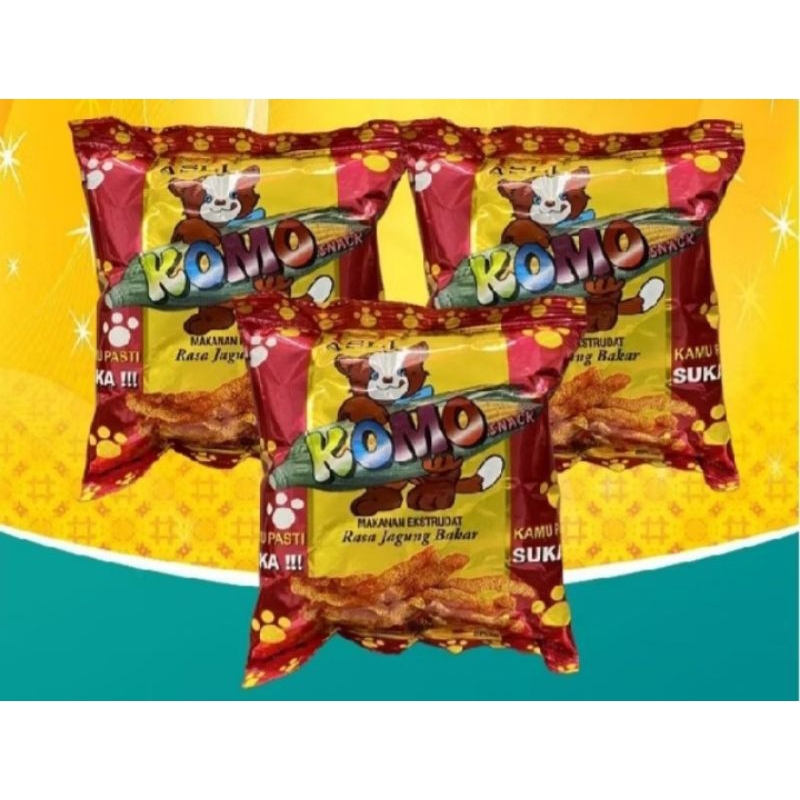 

Chiki Komo 1 pack isi 10pcs | Chiki Komo 1 pack, Makanan ringan | Snack Jadul | READYSTOCK | a2putmah_official.store