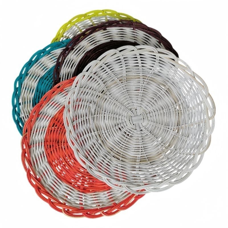 Piring rotan Asli Besar D 24 Cm Piring Rotan Anyaman Piring Rotan Termurah