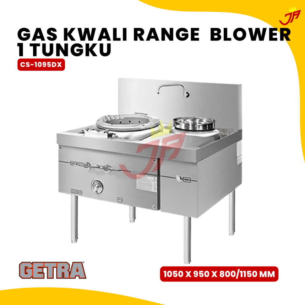 GETRA Gas Kwali Range CS-1095DX / Kompor Wok Kwali Range CS 1095DX / Kwali Range Blower 1 Tungku