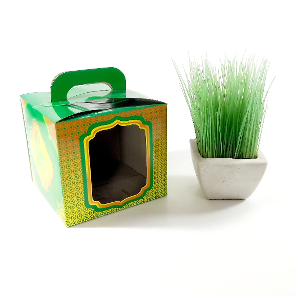 

Box Handle Idul Fitri / Gable Box Uk. (p) 15 x (l) 15 x (t) 13,5 cm