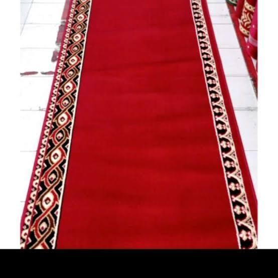 Sajadah Mesjid 105x342cm MEDEENA 6 jamaah orang Ambal Karpet Runner Lorong Panjang