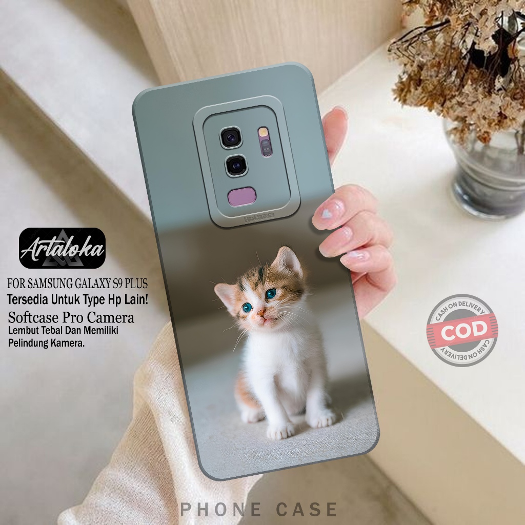 Softcase Hp Samsung Galaxy S9 Plus Fashion Case Kucing Case Samsung Galaxy S9 Plus Silikon TPU Pro C
