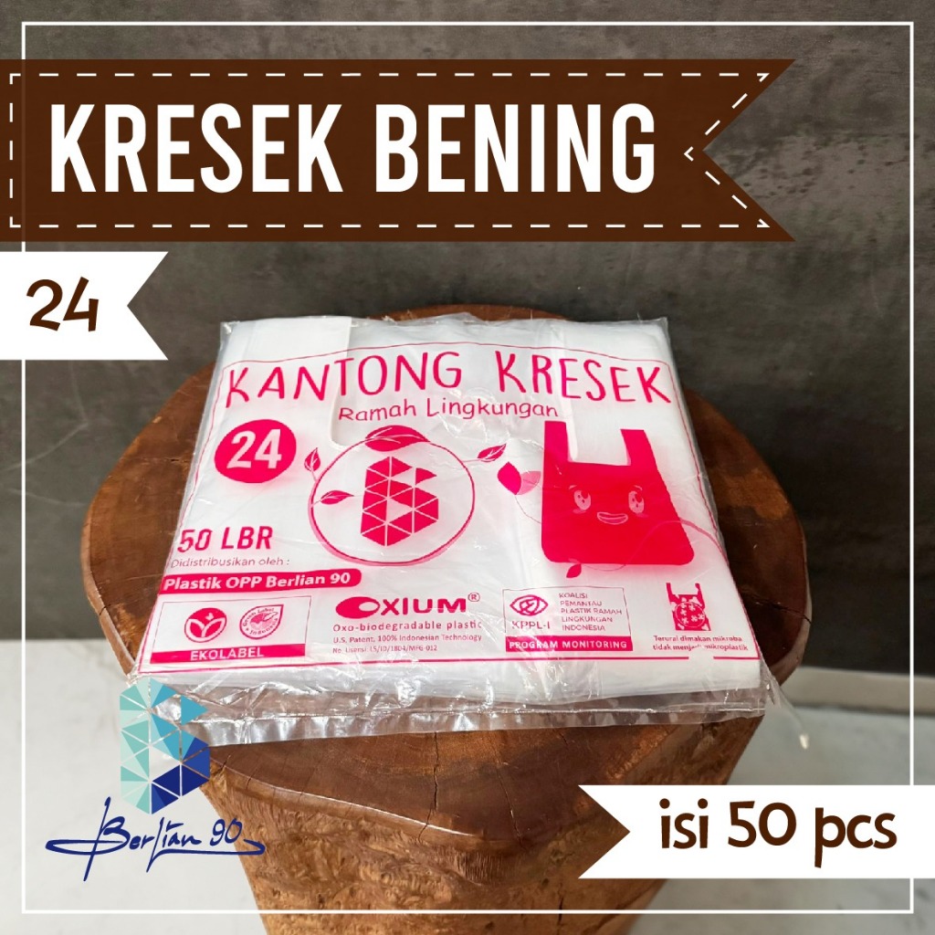 Kantong Plastik Bening Isi 50 lembar / Kantong kresek plastik PE Bening Transparan