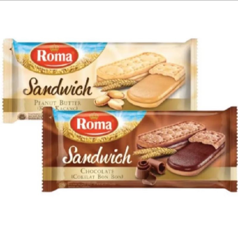 

Roma Sandwichi Chocolate 157g and Peanut Butter 189g