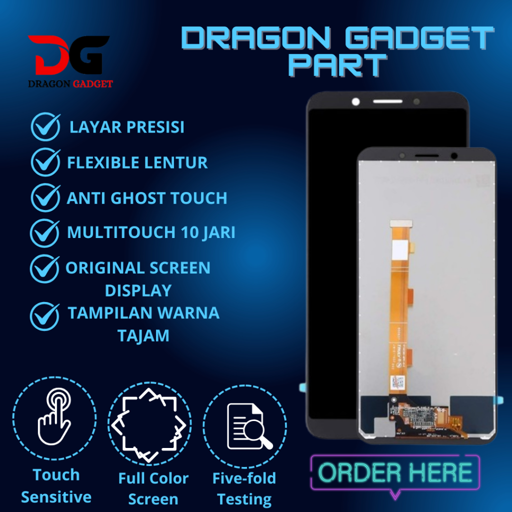 LCD TOUCHSCREEN OPPO A83 BLACK DAN WHITE FULLSET ORIGINAL