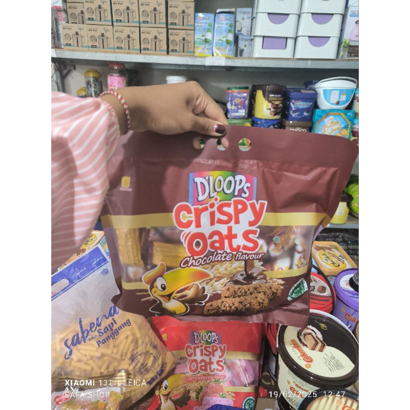 

Dloops crispy oats kemasan bag berat 400gr