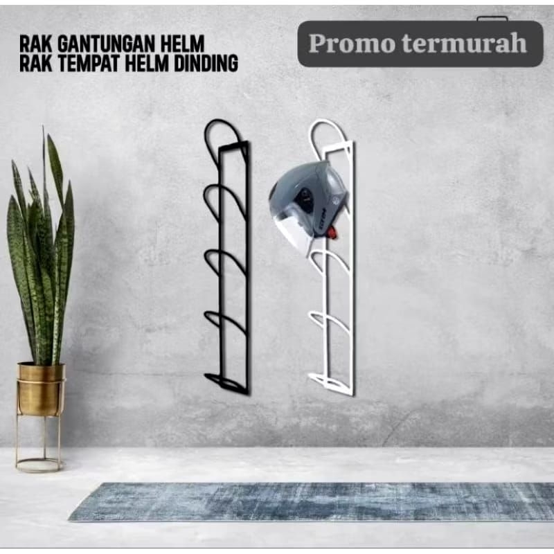 gantungan helm dinding, rak besi helm dinding bersusun