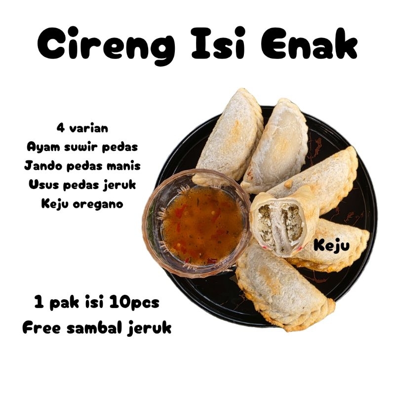 

Cireng Isi 10pcs - Isi Keju Free Saus Daun Jeruk