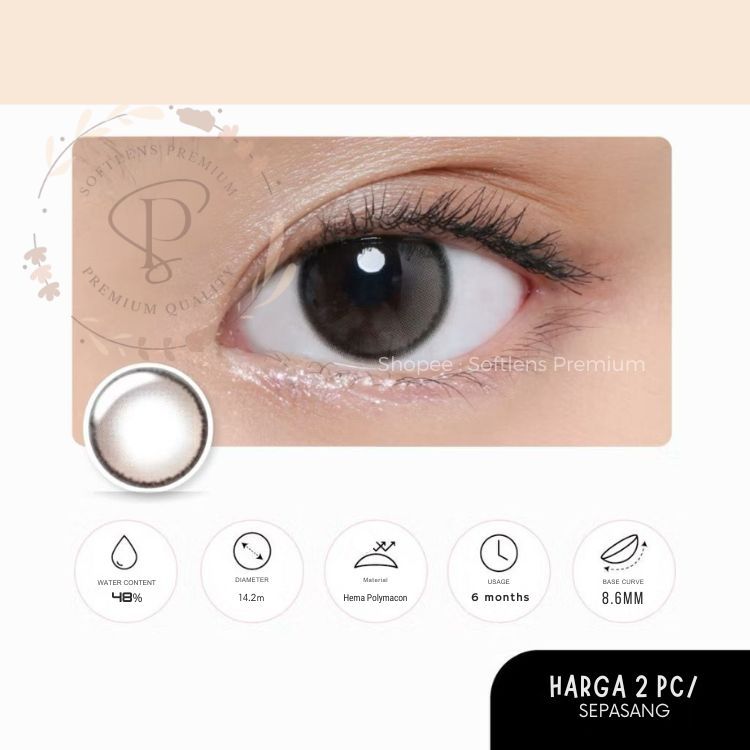 Softlens Mini JuL Soft Brown Chesnut Diameter 14,2 mm Premium | Soflens Abu Natural LImited | Soflen