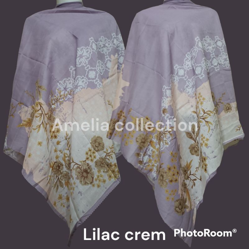 HIJAB SEGIEMPAT JUMBO VOAL MOTIF WARNA lilac