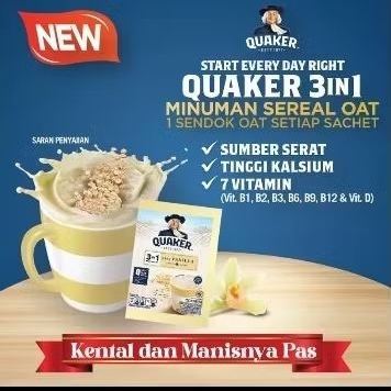 

Quaker 3 in 1 Sereal isi 8 sachet Original 224 Gr