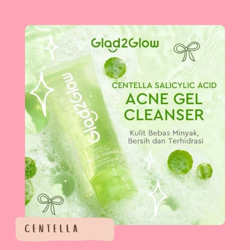 GLAD2GLOW FACIAL WASH CENTELLA ACNE GEL | FACE WASH G2G 70ML