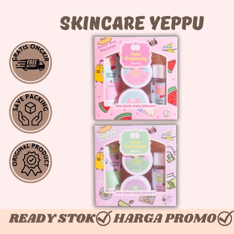 READY STOCK‼️BASIC SKINCARE YEPPU YEPPU BY KIYOWO BPOM  TRAVEL SIZE SKINCARE SET