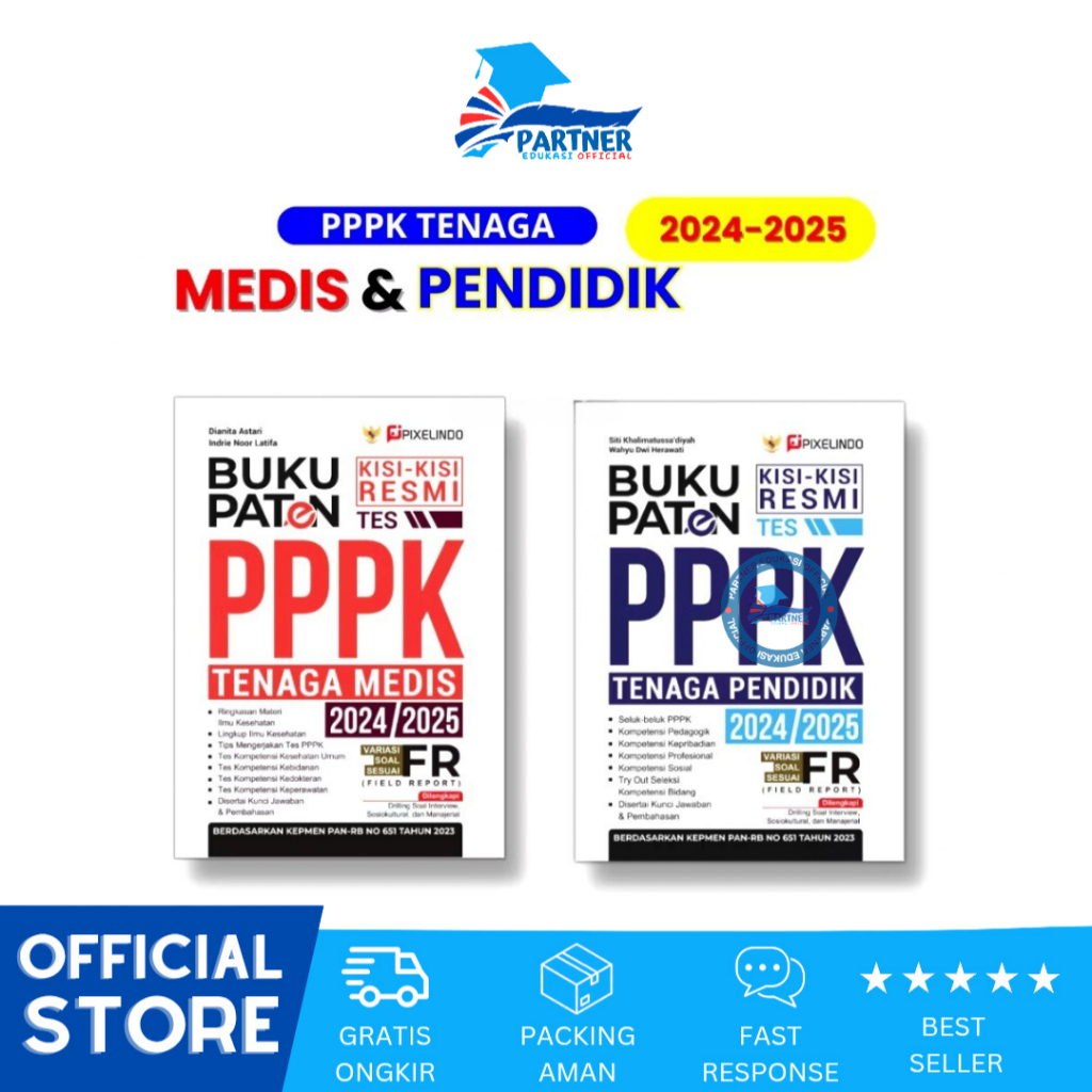 BUKU PATEN PPPK TENAGA MEDIS PPPK TENAGA PENDIDIK 2024 / 2025 BUKU PPPK TERBARU - PIXELINDO