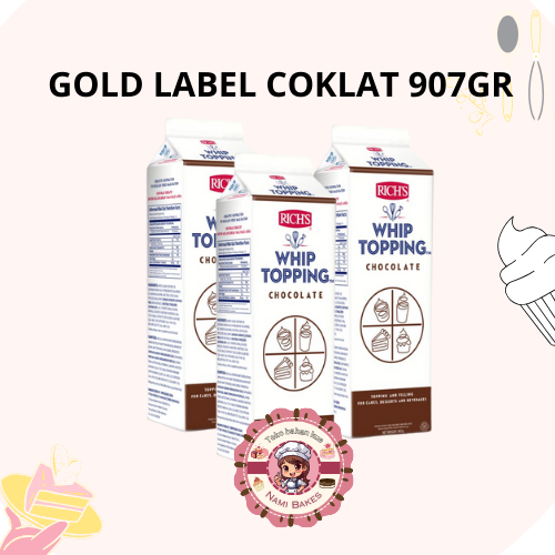 

Gold Label Rich's Coklat 907gr Whipping Topping ( KHUSUS INSTANT )