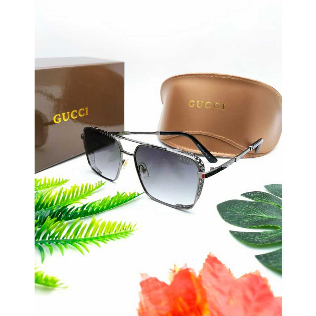 Kacamata New Pria/Wanita Gucci YX35051 Lensa Polarized Frame Grey Limited Edition