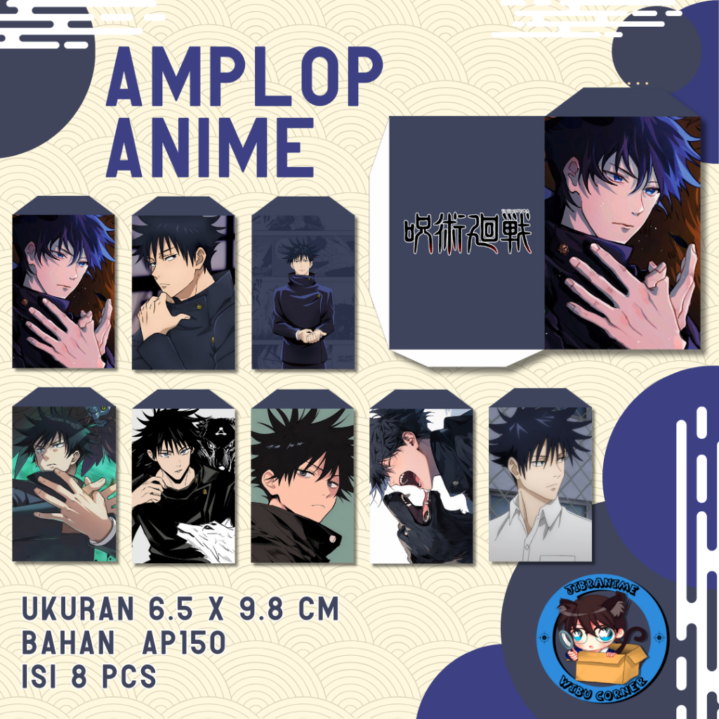 

AMPLOP LEBARAN ANIME MEGUMI JUJUTSU KAISEN